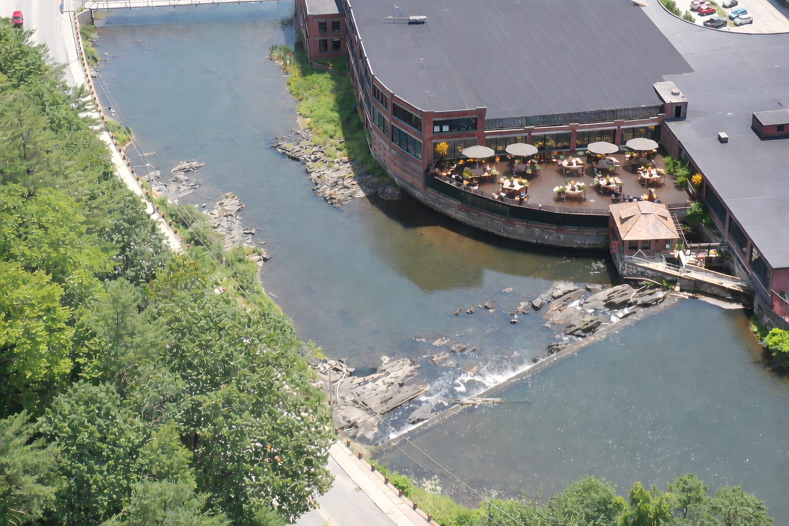 Aerial view of 100 River Street on the Black River