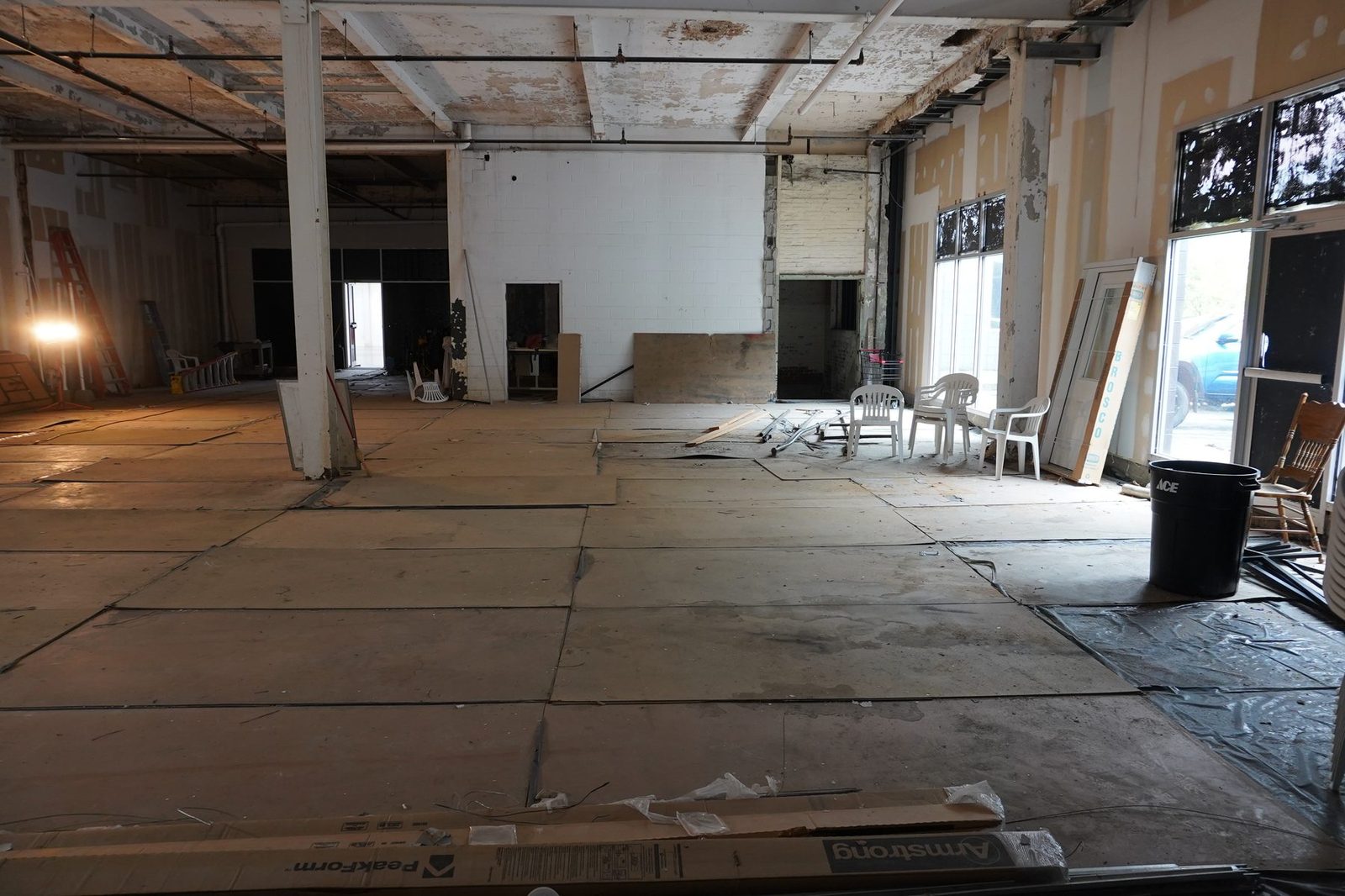Interior space before renovation