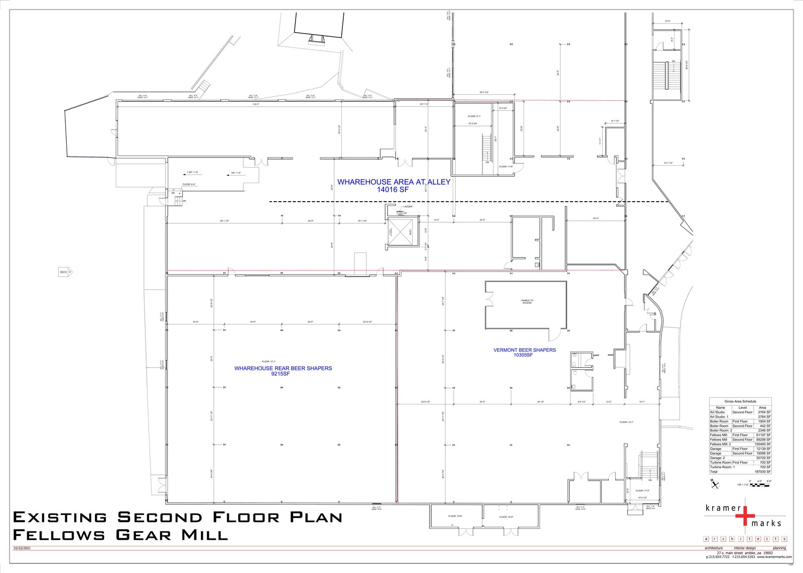 Existing second floor plan